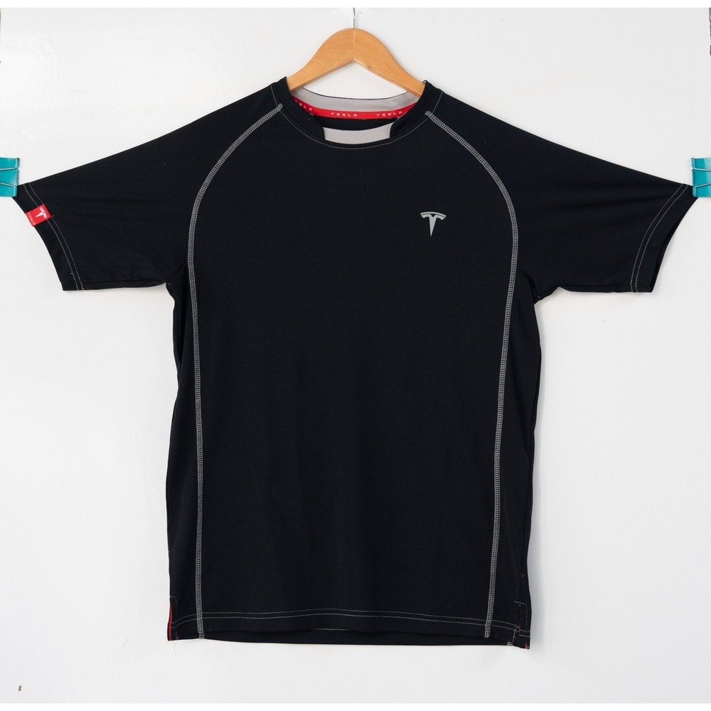 Tesla‎ T-Shirt Men's Small Performance Athletic Short Sleeve Polyester Size S